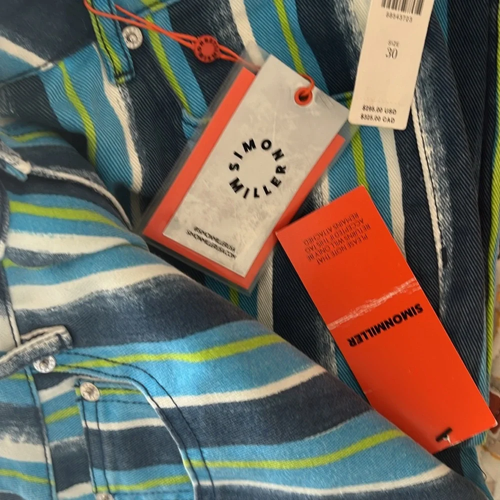 ANTHROPOLOGIE SIMON MILLER ASTRO HIGH-RIZE WIDE LEG JEANS BLUE SIZE 30 NWT - Picture 15 of 15